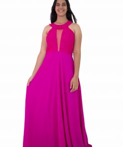 VESTIDO LONGO COM TULE