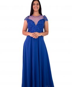 VESTIDO LONGO DE MANGA
